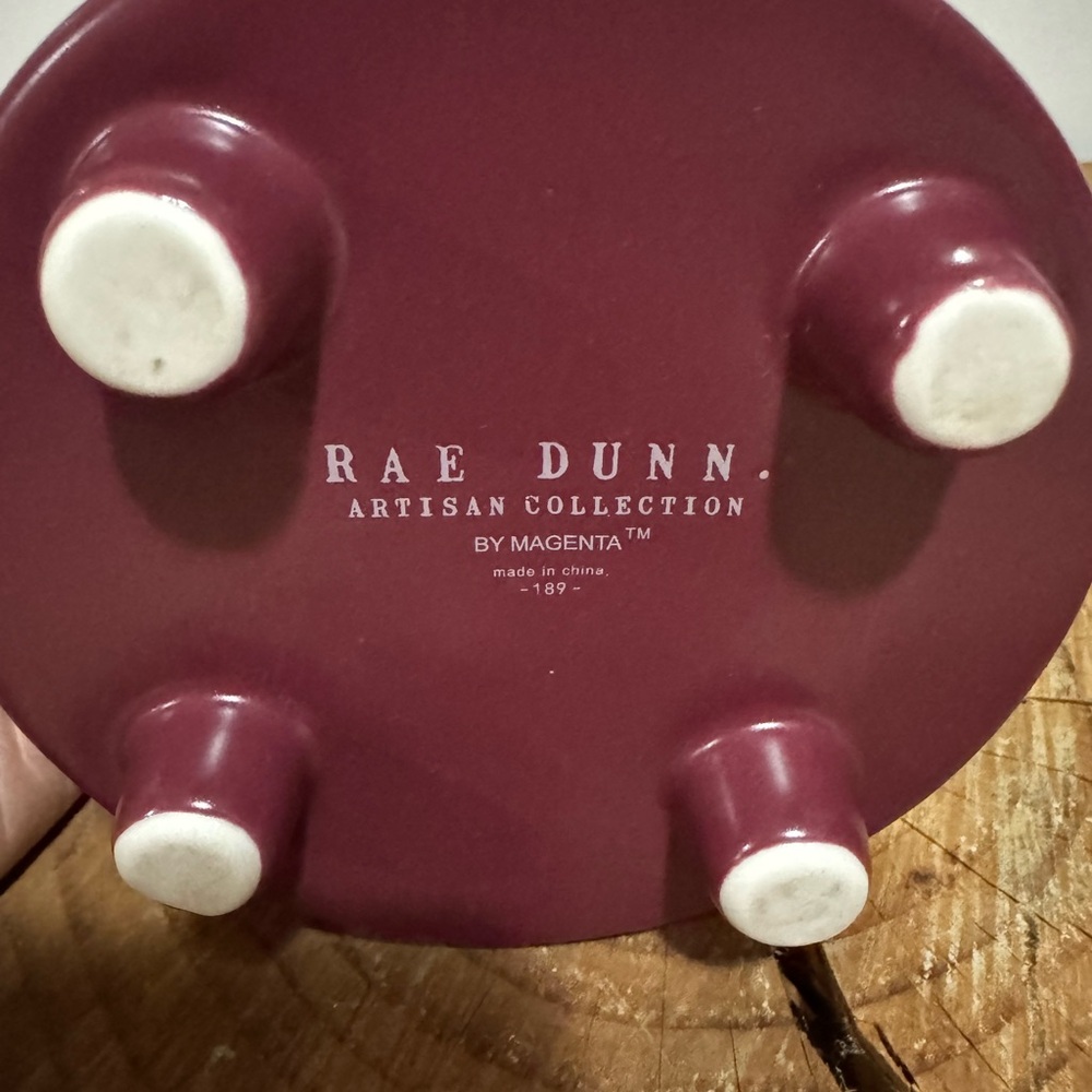 Rae Dunn Artisan Collection Ceramic Planter - Plum - Picture 2 of 3